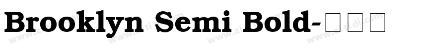 Brooklyn Semi Bold字体转换